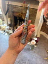 This is the blue intention candle made by a witch up in Latvia.