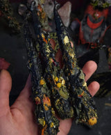 This is the black intention candle made by a witch up in Latvia.