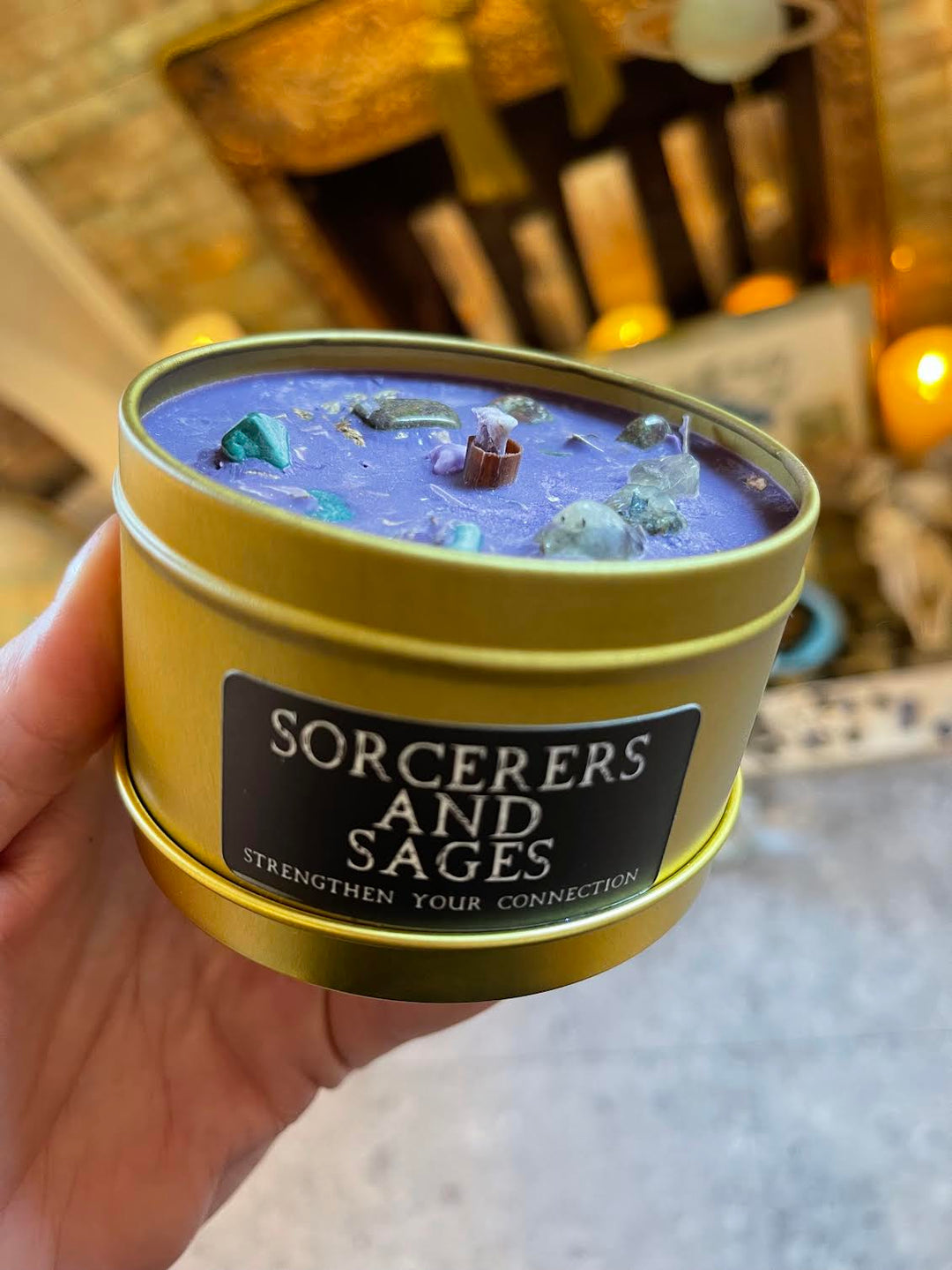 this is the side of the Sorcerers and Sages candle 