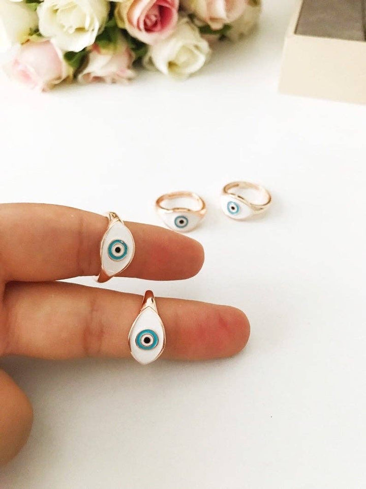 Oval Evil Eye Ring