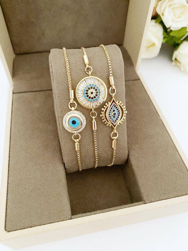 Evil Eye Adjustable Bracelet