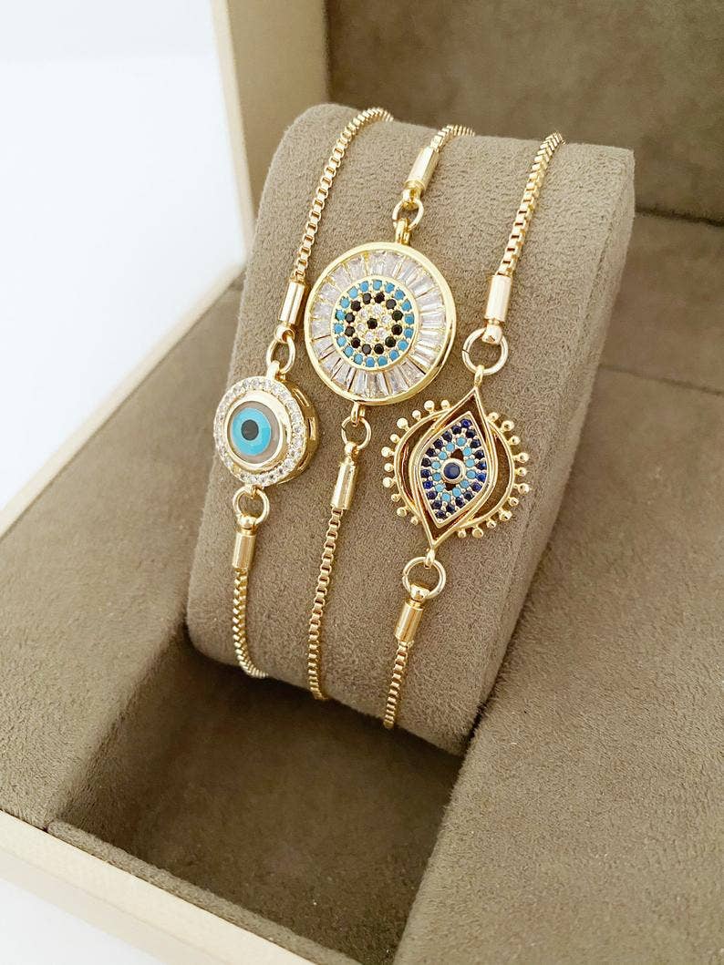 Evil Eye Adjustable Bracelet