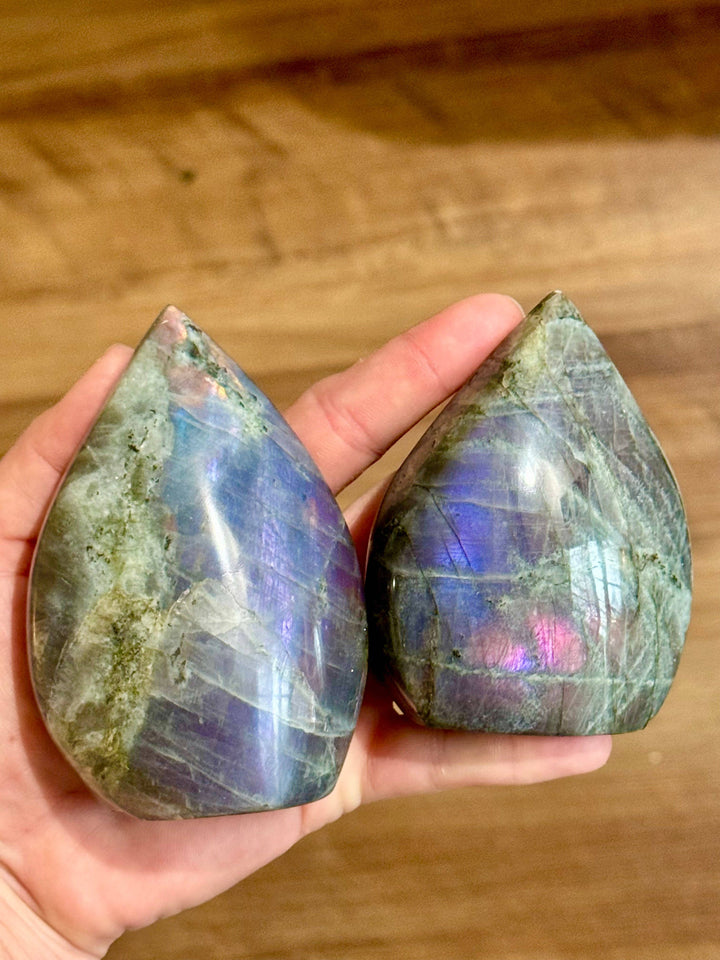 Rainbow Labradorite Crystal Teardrop Freeform