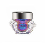 Chrome Flakes Bi-Pride in its packaging. This color was made to honor the bi community. This picture shows all of the chrome flake undertones like blue, purple, orange, red, and green.