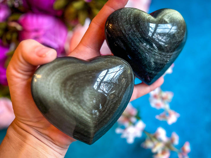 Gold Obsidian Hearts