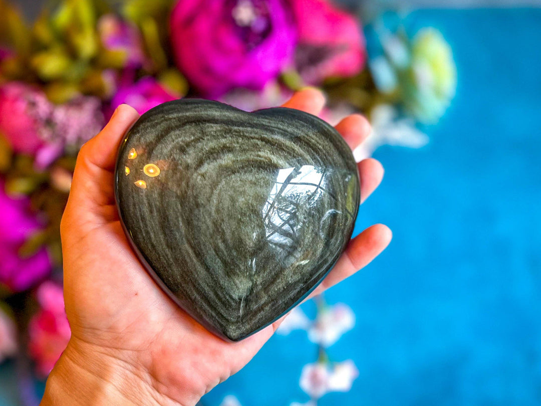 Gold Obsidian Hearts