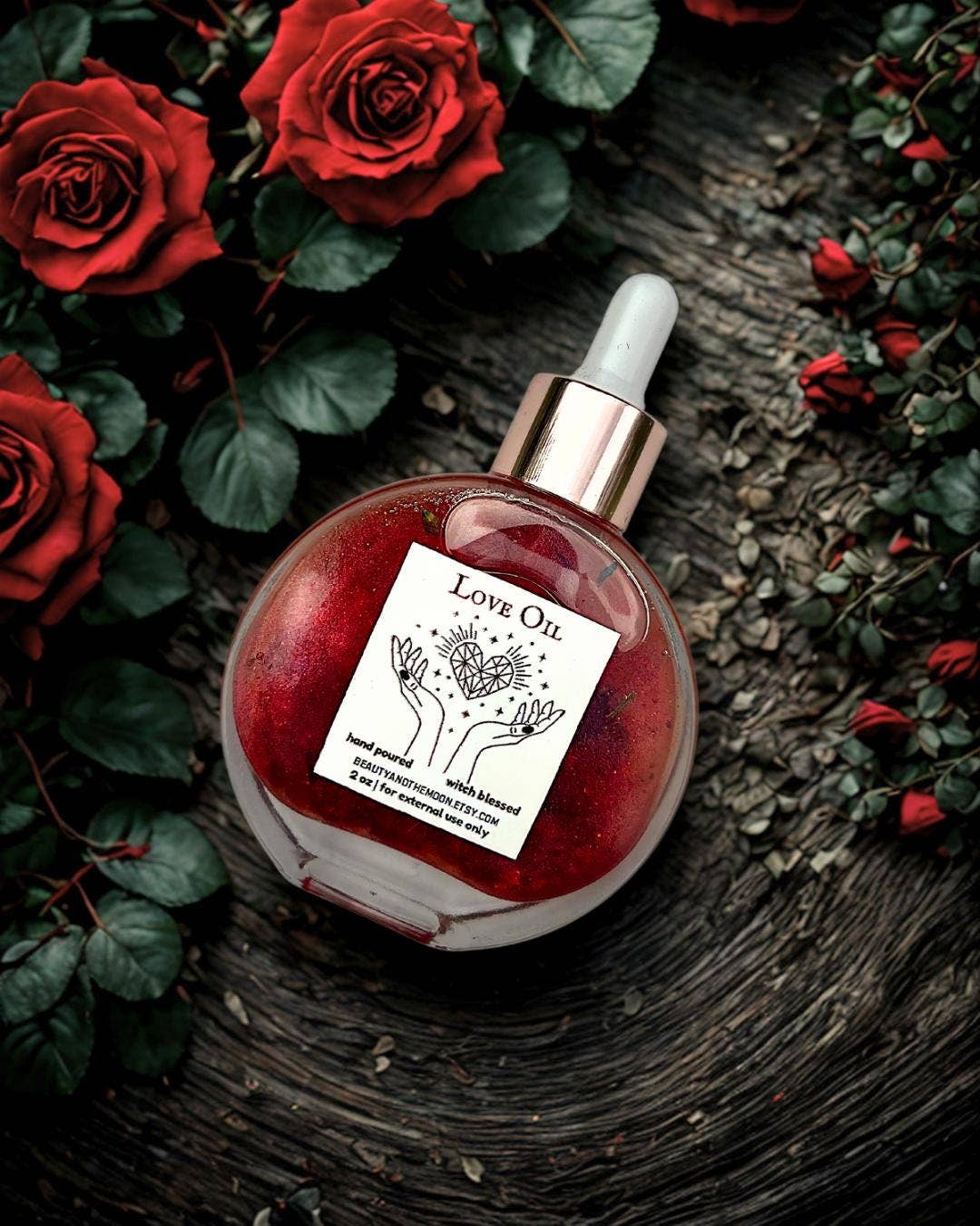 Love Ritual Oil – 2 oz Glass | Anointing, Body & Spell Use
