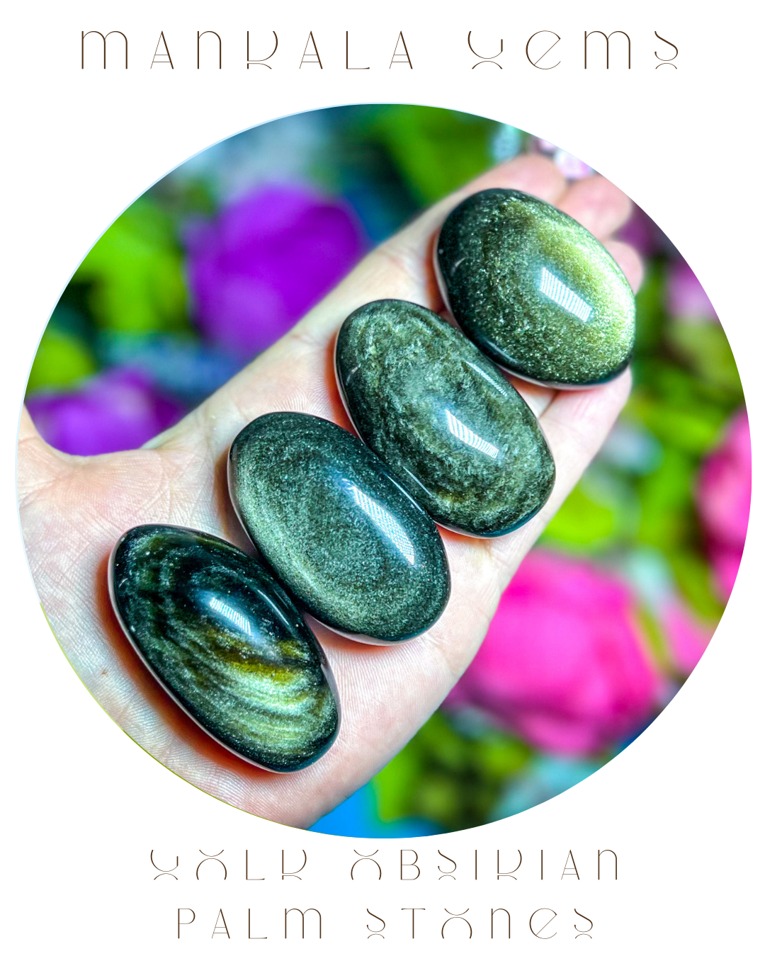Gold Obsidian Palmstone, Wholesale Ethically Sourced Crystal