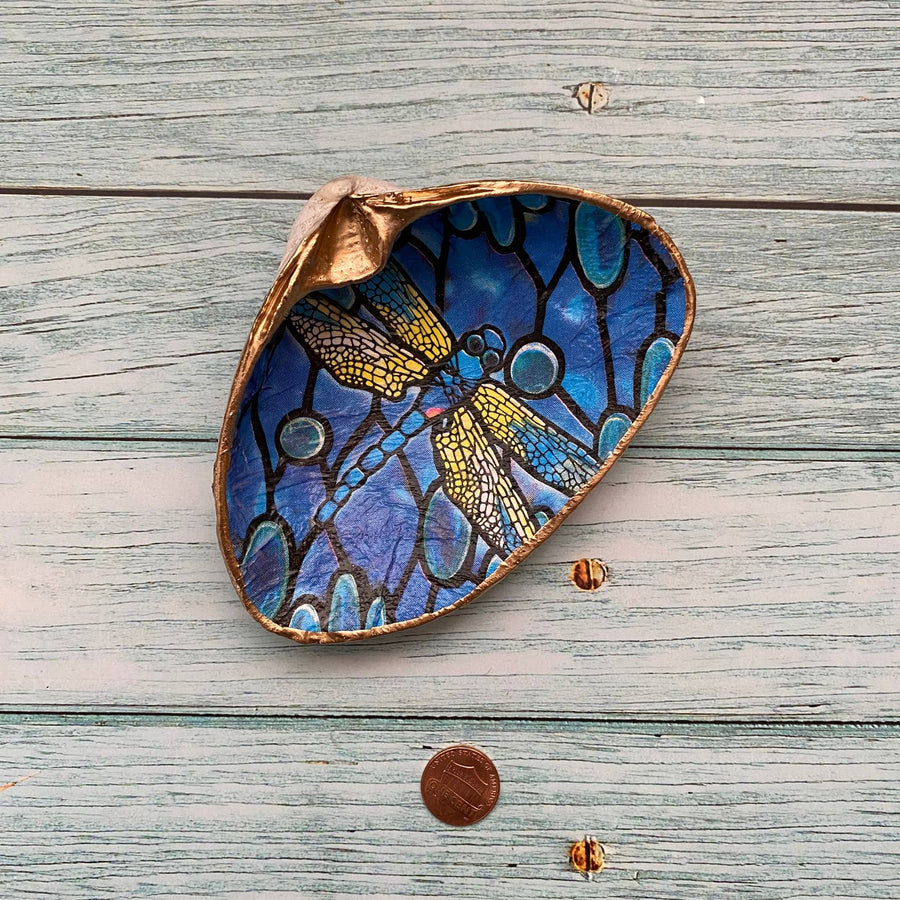 Stained Glass Dragonfly Shell