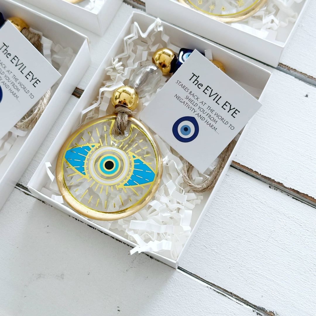 Gold Evil Eye Wall Hanging, Christmas Ornament, Corporate