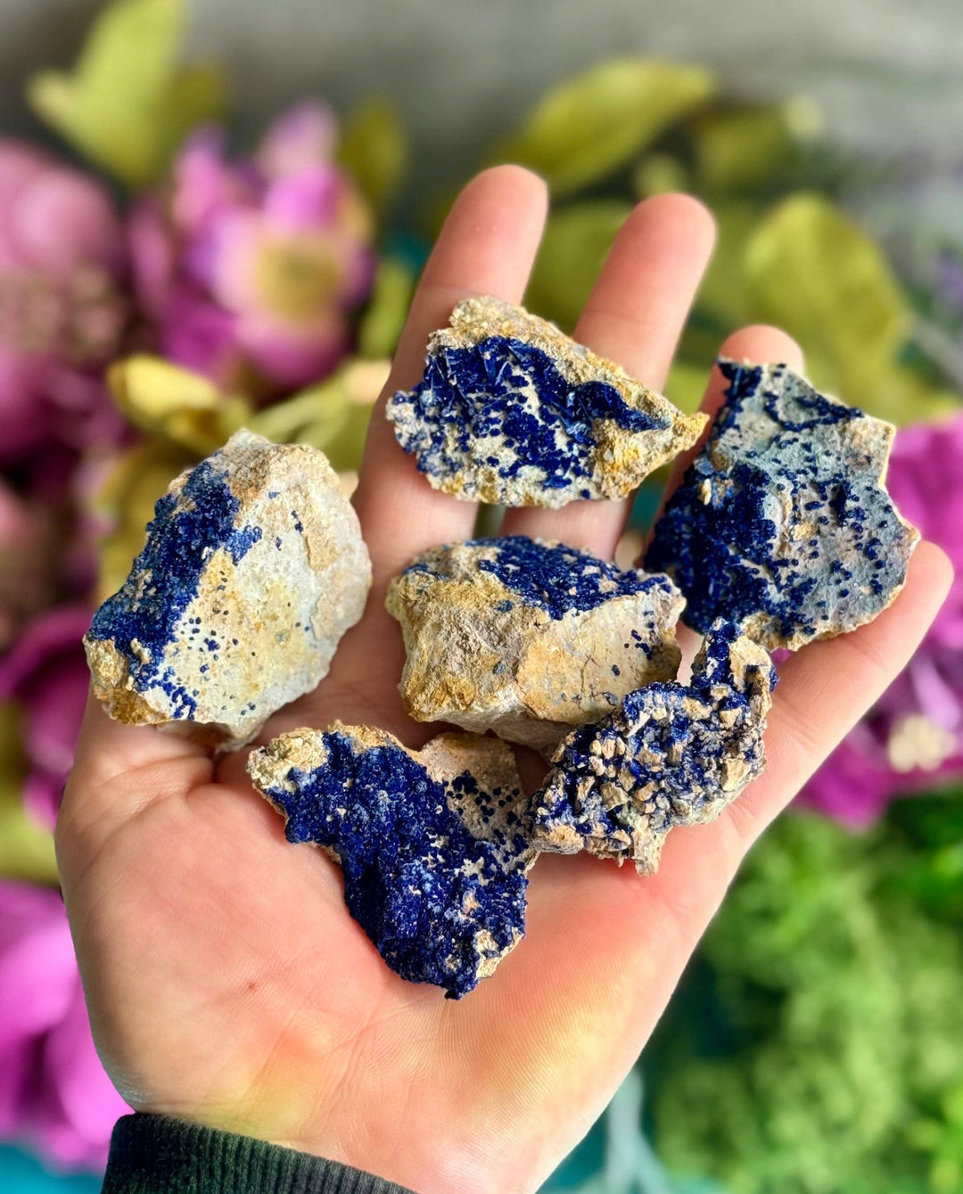 Raw "Bluebird" Azurite Clusters from Morenci, Arizona