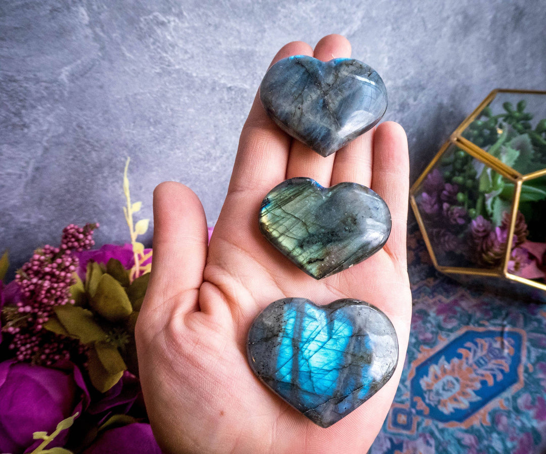 Labradorite Heart