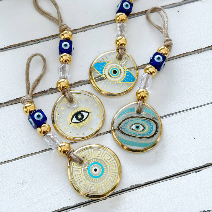 Gold Evil Eye Wall Hanging, Christmas Ornament, Corporate