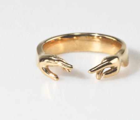 The Hug Ring- Stainless Steel Gold Ring