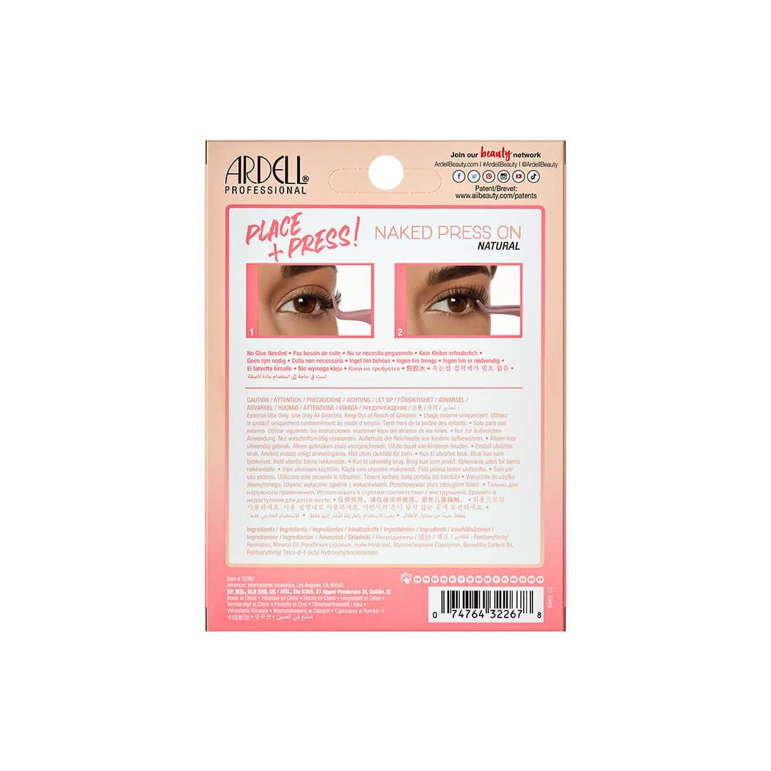 Naked 30 Pre-glued Press On Underlash Extensions - Natural