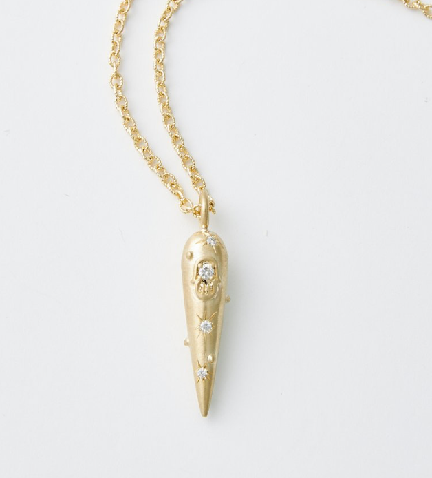 Cornicello horn 14K Steel -evil eye-Charm Necklace 