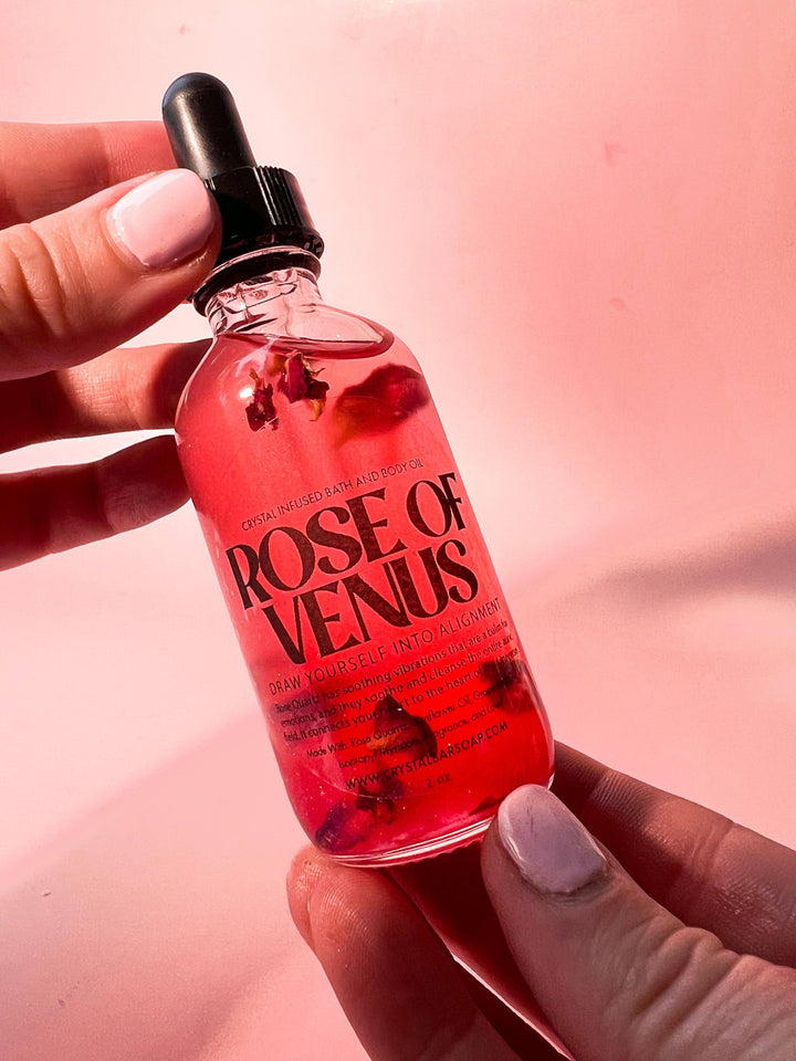 Rose Of Venus Crystal Infused Bath & Body Oil - 2 oz