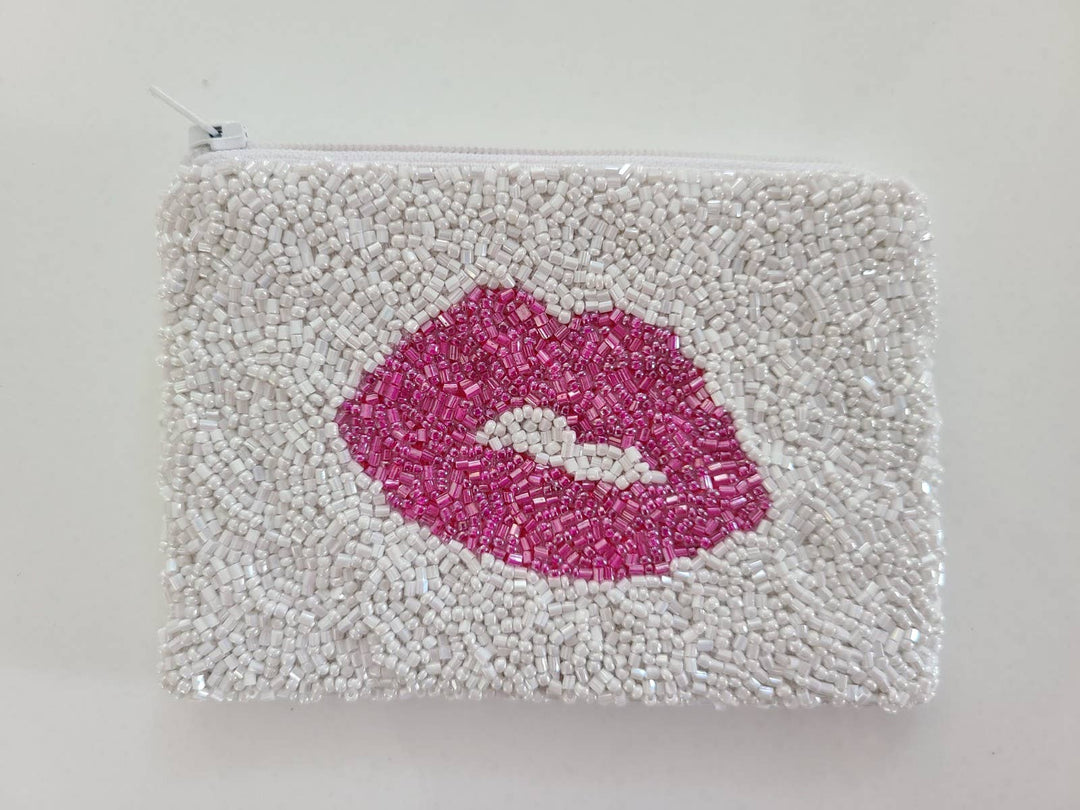 Tiana Designs Handcrafted Beaded SCP-Lips Coin Purse