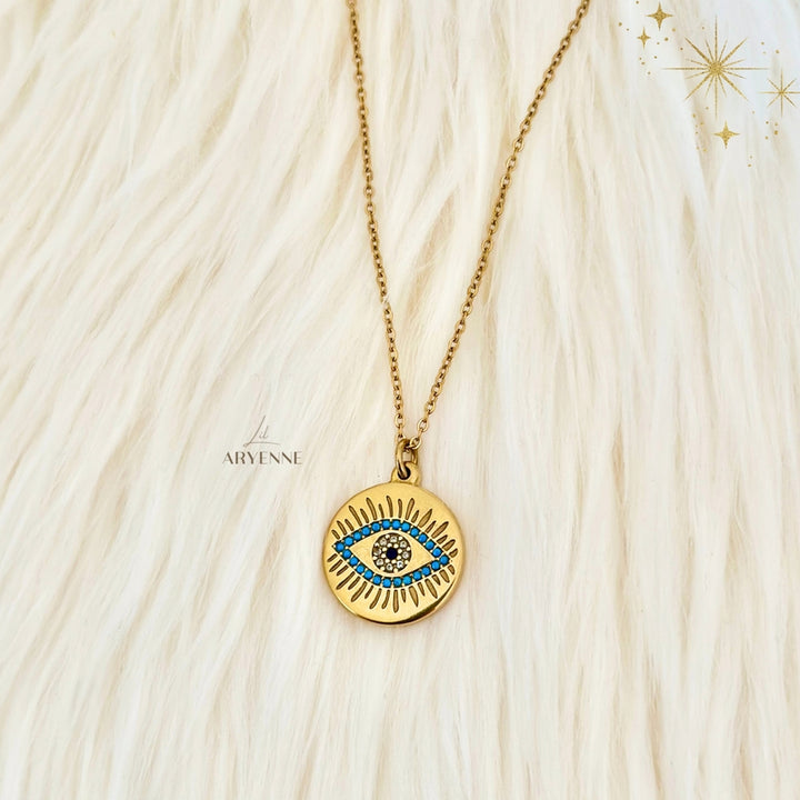 Aryenne Shimmering Evil Eye Necklace