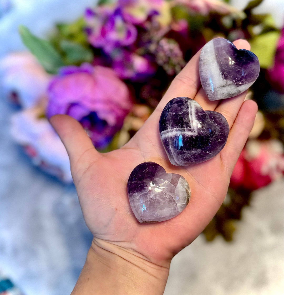 Dream Chevron Amethyst Hearts