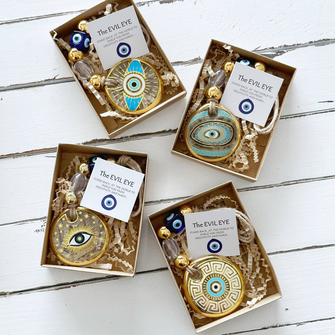 Gold Evil Eye Wall Hanging, Christmas Ornament, Corporate