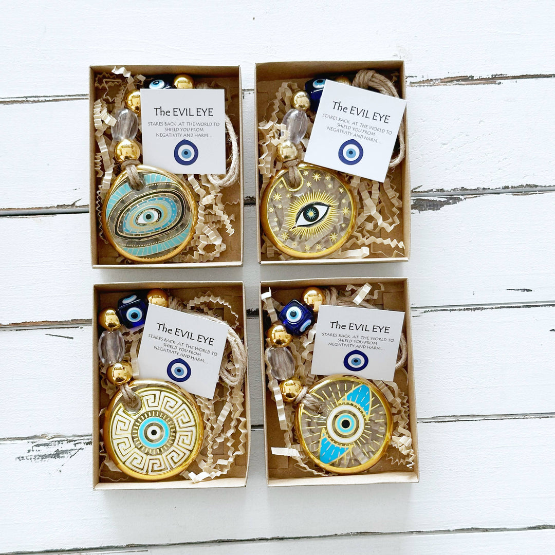 Gold Evil Eye Wall Hanging, Christmas Ornament, Corporate