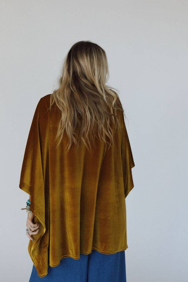 Savoy Velvet Kimono - Marigold