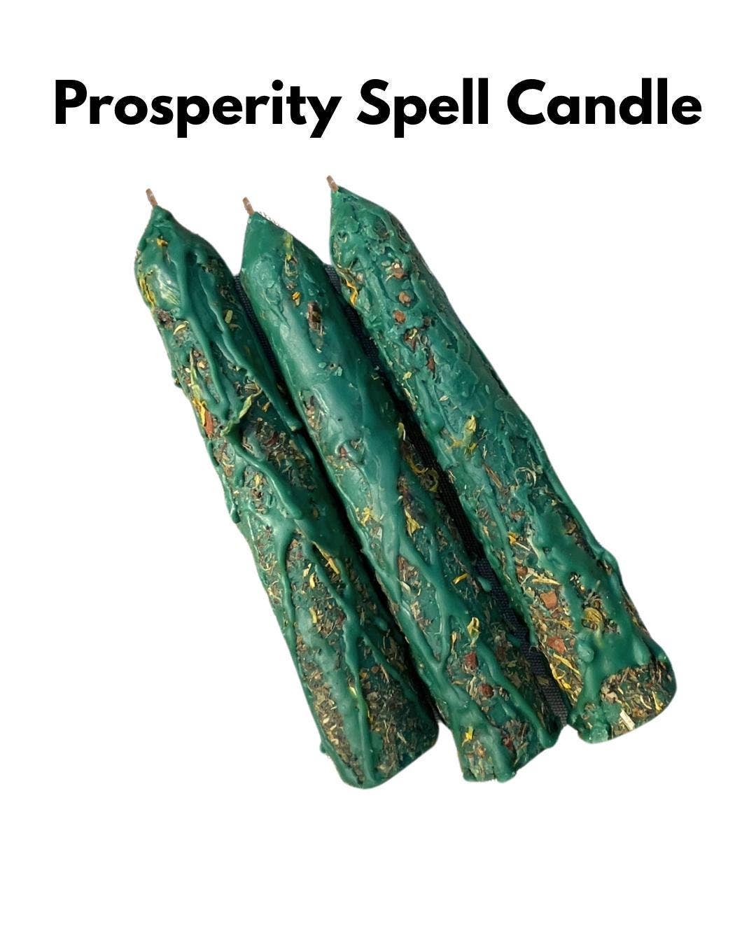 Handcrafted Prosperity Spell Candle: Abundance Manifestation