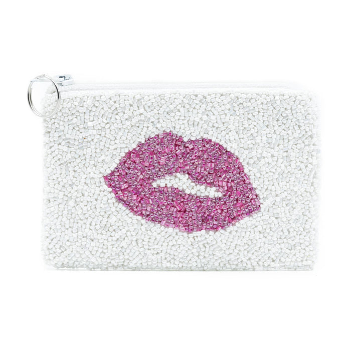 Tiana Designs Handcrafted Beaded SCP-Lips Coin Purse