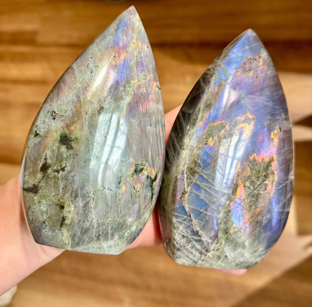 Rainbow Labradorite Crystal Teardrop Freeform
