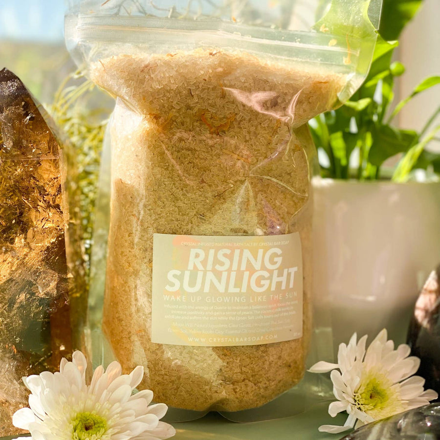 Rising Sunlight- Clear Quartz Crystal Infused Bath Salt
