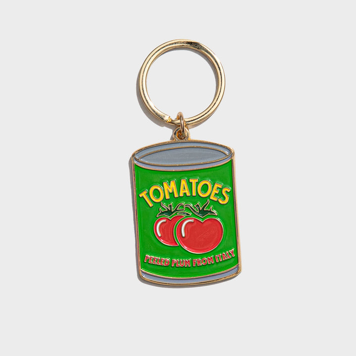 Tomato Can Enamel Keychain Bag Charm
