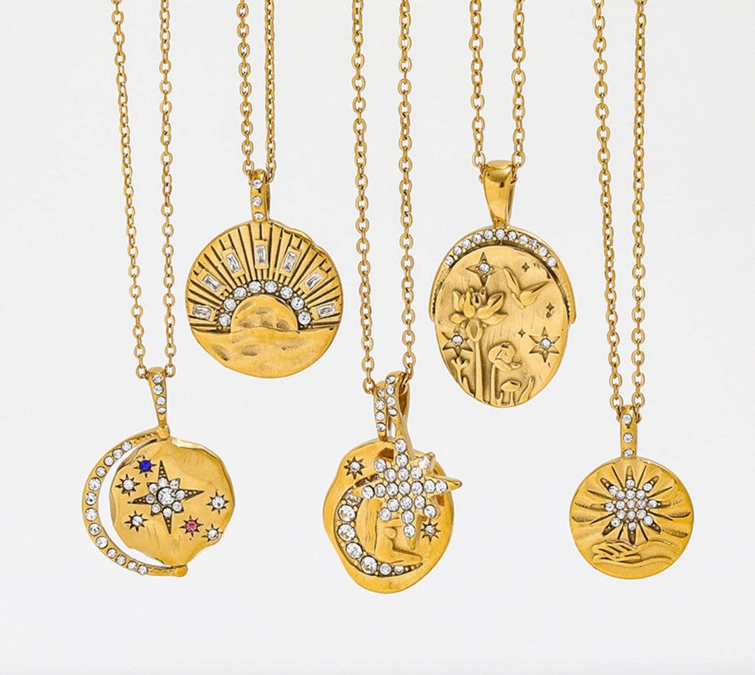 Mini Pendant Talisman Necklace Collection for Protection 14K