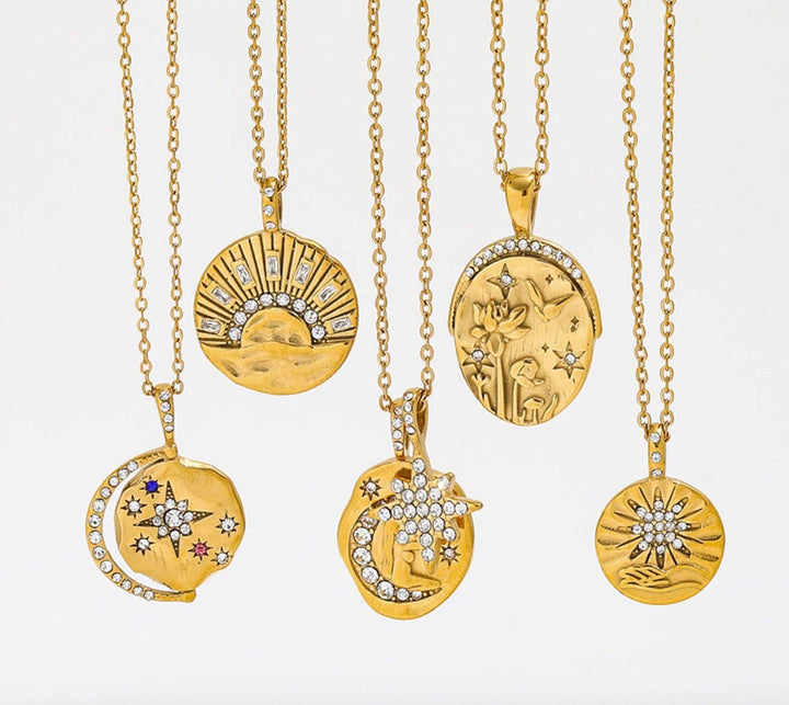 Mini Pendant Talisman Necklace Collection for Protection 14K