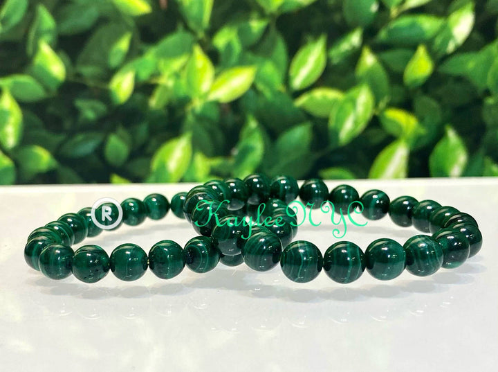 Natural Malachite 8mm 7.5” Crystal Healing S