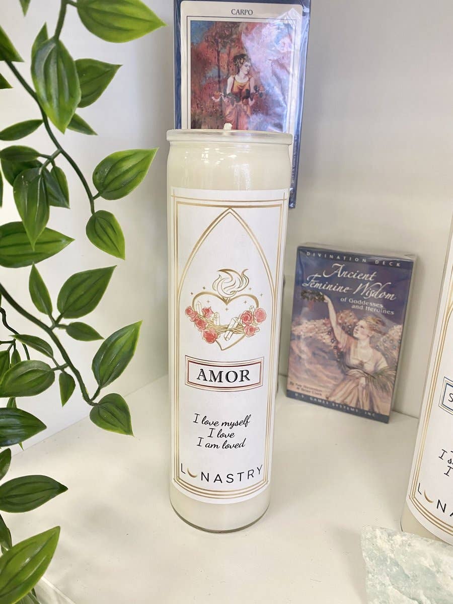 Amor Love Prayer  Candle