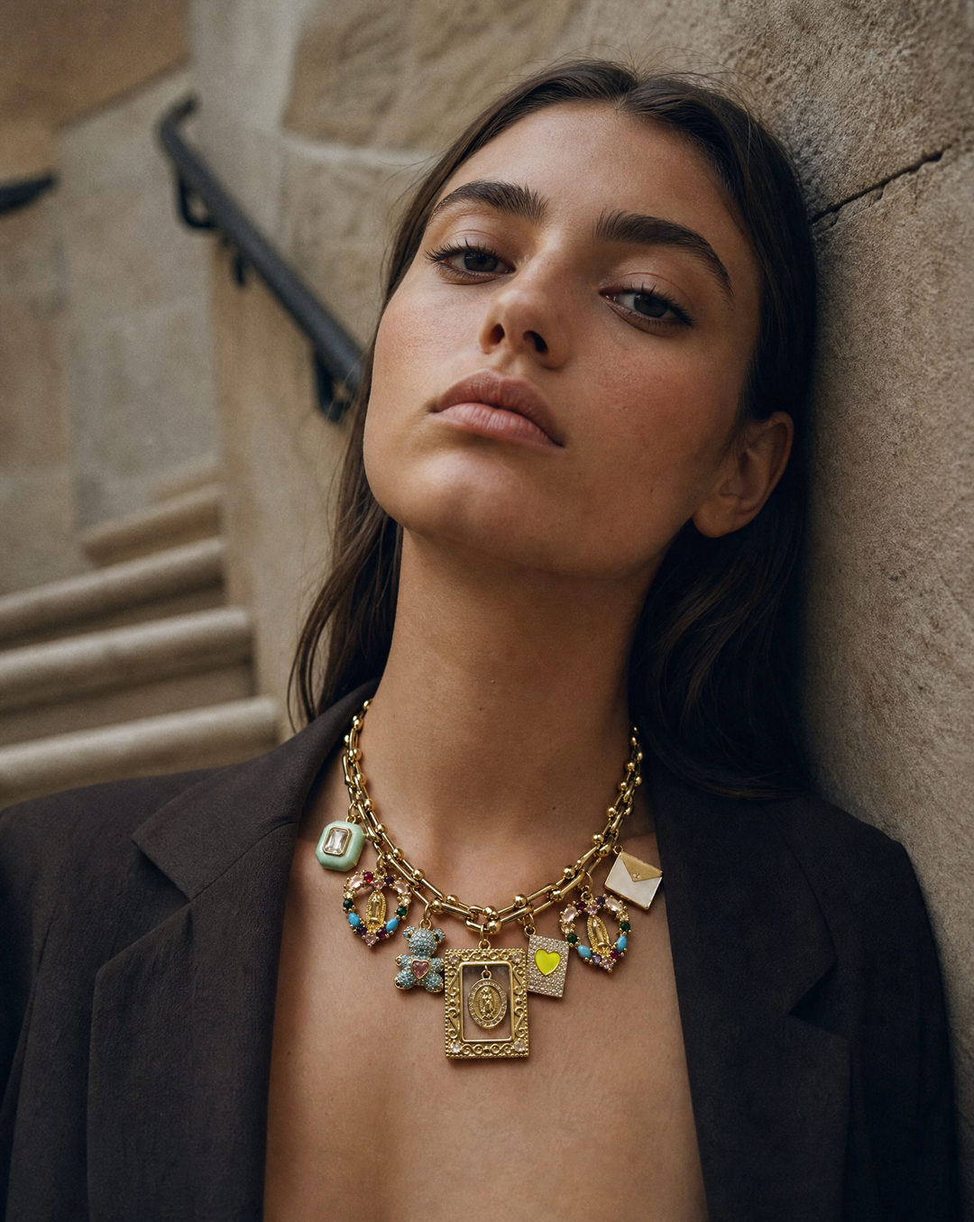 Virgin Mary Necklace, Catholic Jewelry, Faith and Joy