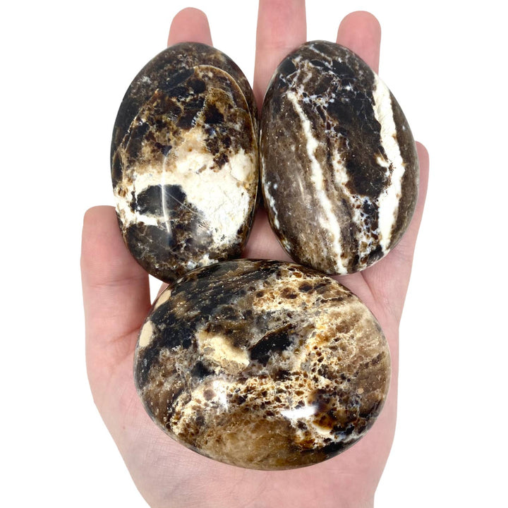 Black Opal Palm Stones