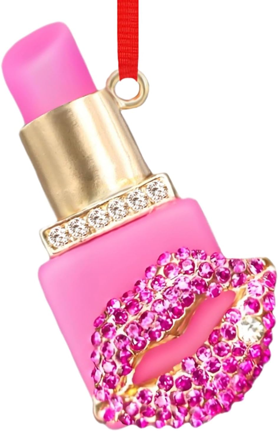 Lipstick with Rhinestoned Lips Ornanment