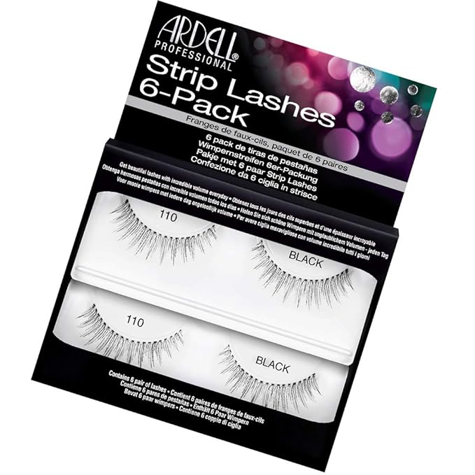 Ardell Natural 110 Black Strip False Eyelashes (6 pairs per pack)