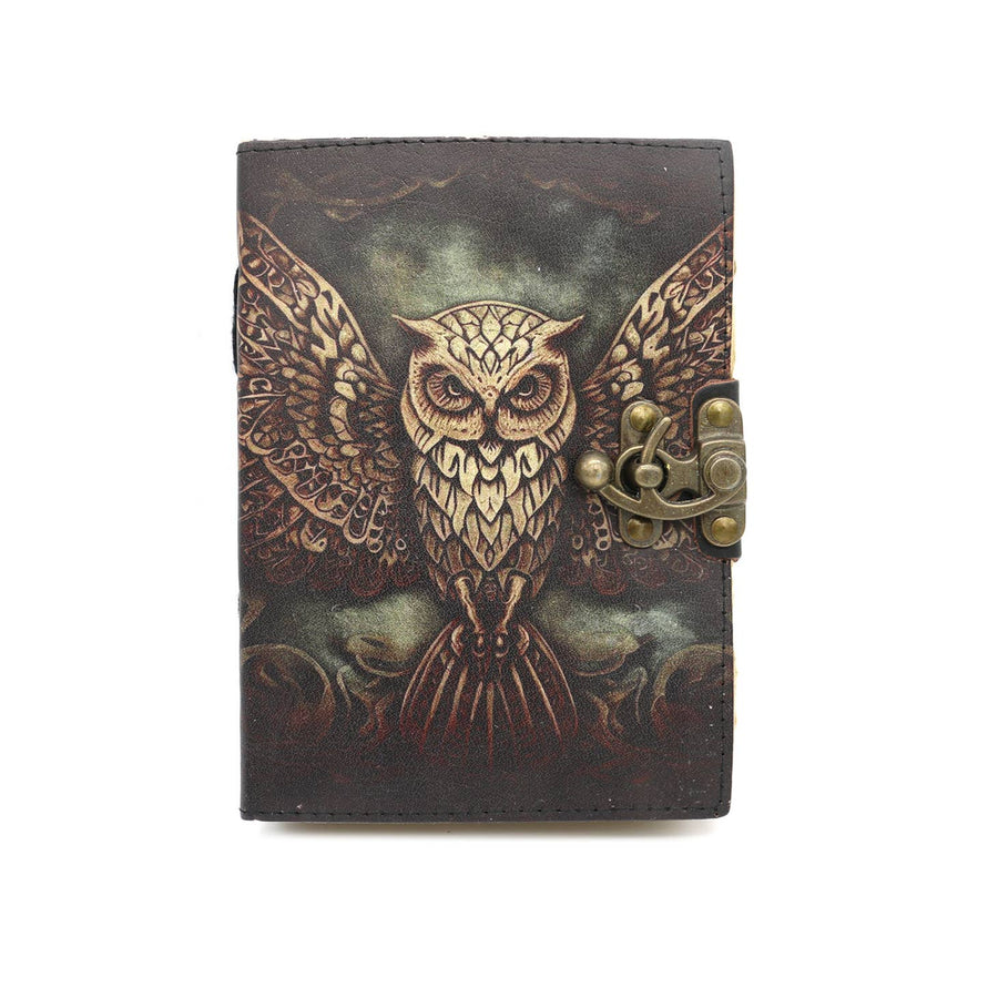  Wise Owl Leather Blank Journal