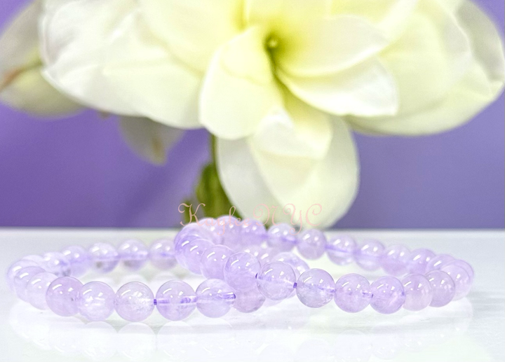 Natural Lavender Amethyst 8mm 7.5”  Stretch Bracelet