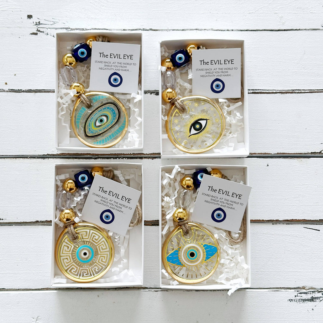 Gold Evil Eye Wall Hanging, Christmas Ornament, Corporate