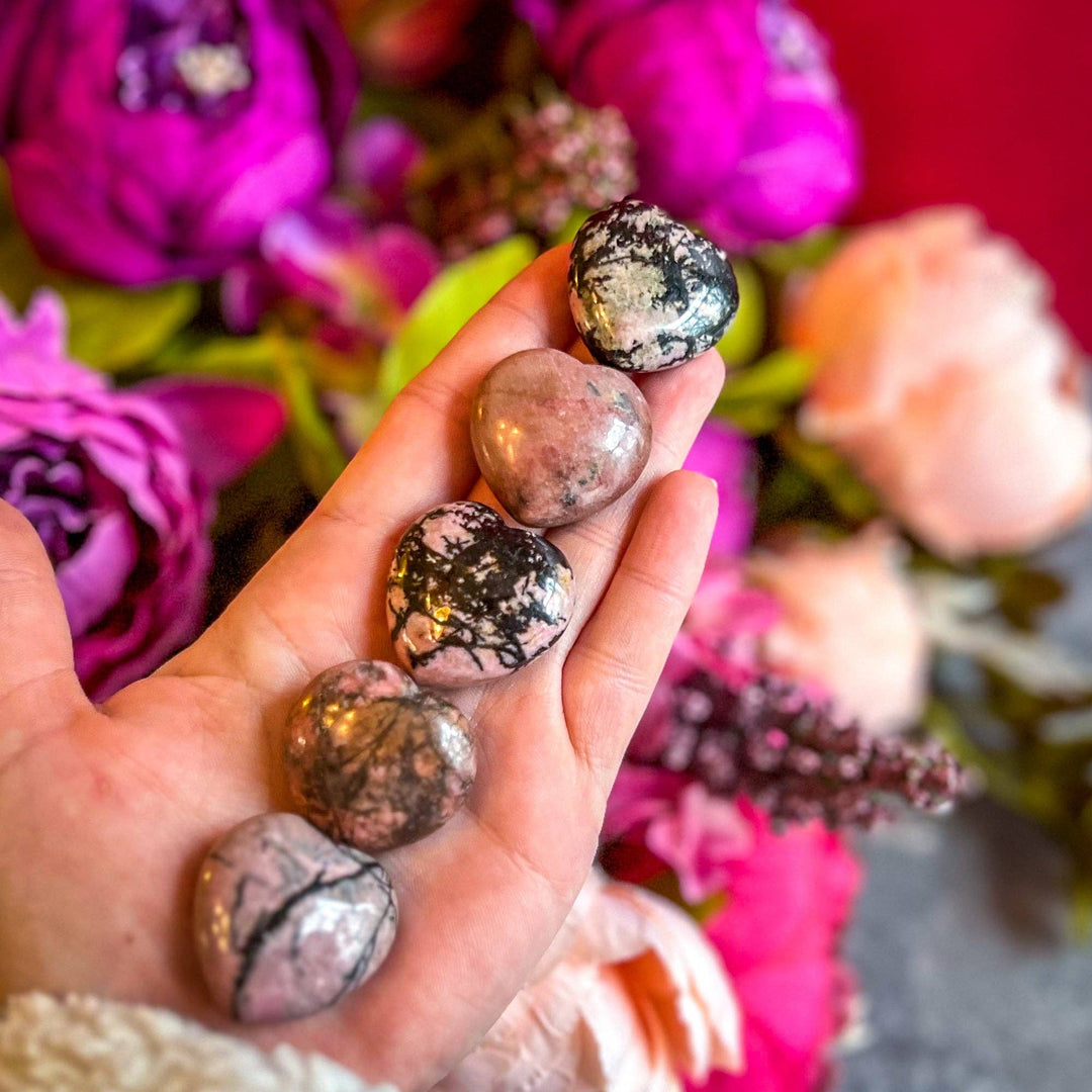 Rhodonite Crystal Heart