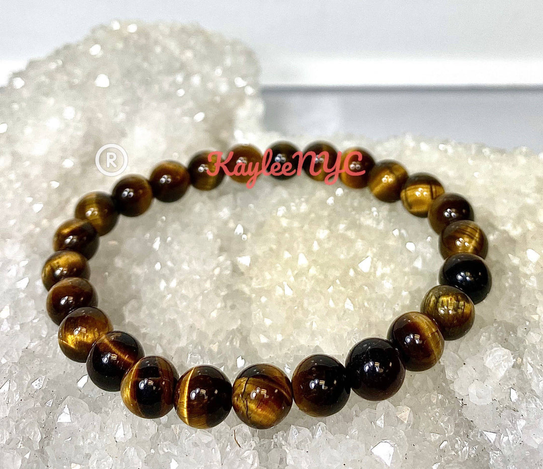 Natural Tiger Eye 8mm 7.5” Crystal Healing S