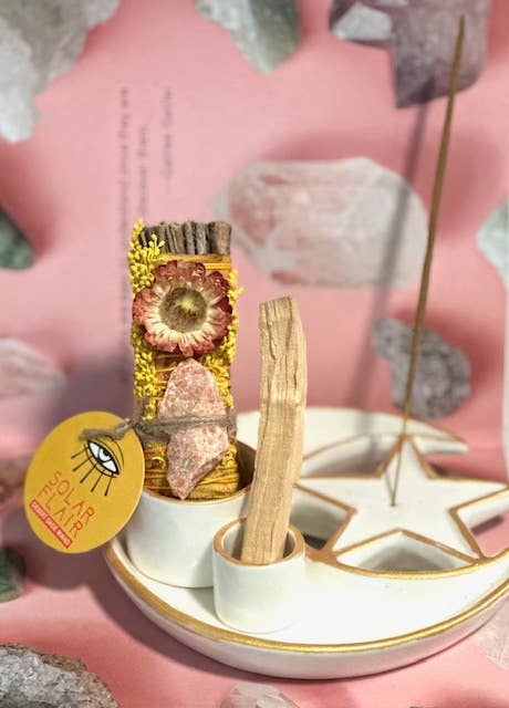 'MOON MAGIC' BURNER DISH – Sage, Palo Santo & Incense Holder