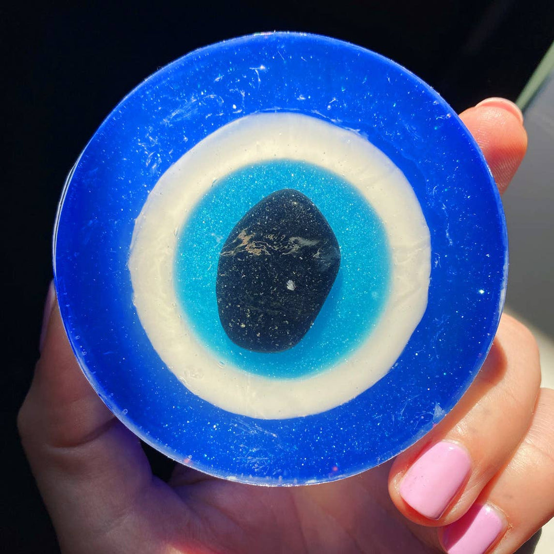 Someone Holding The Evil Eye - Black Tourmaline Crystal Infused Bar Soap