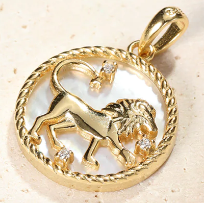 Leo-Astrological Zodiac Coin  Collection Mother of Pearl