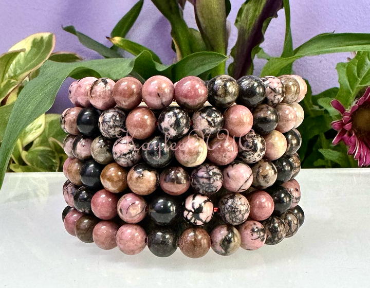 Natural Rhodonite 8mm 7.5” Crystal Healing S