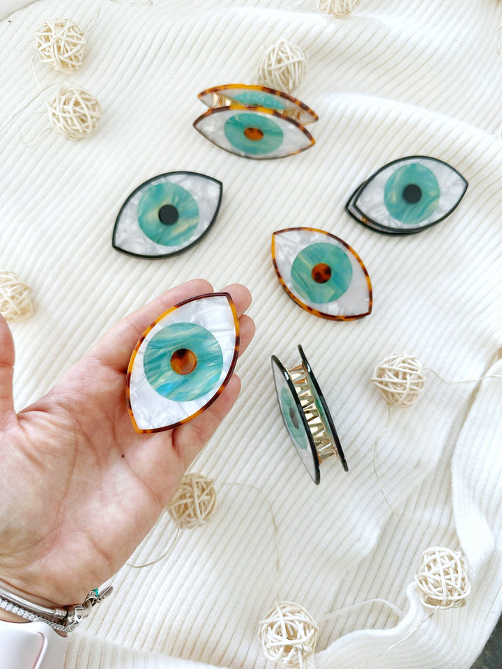 Evil Eye Hair Claw Clip
